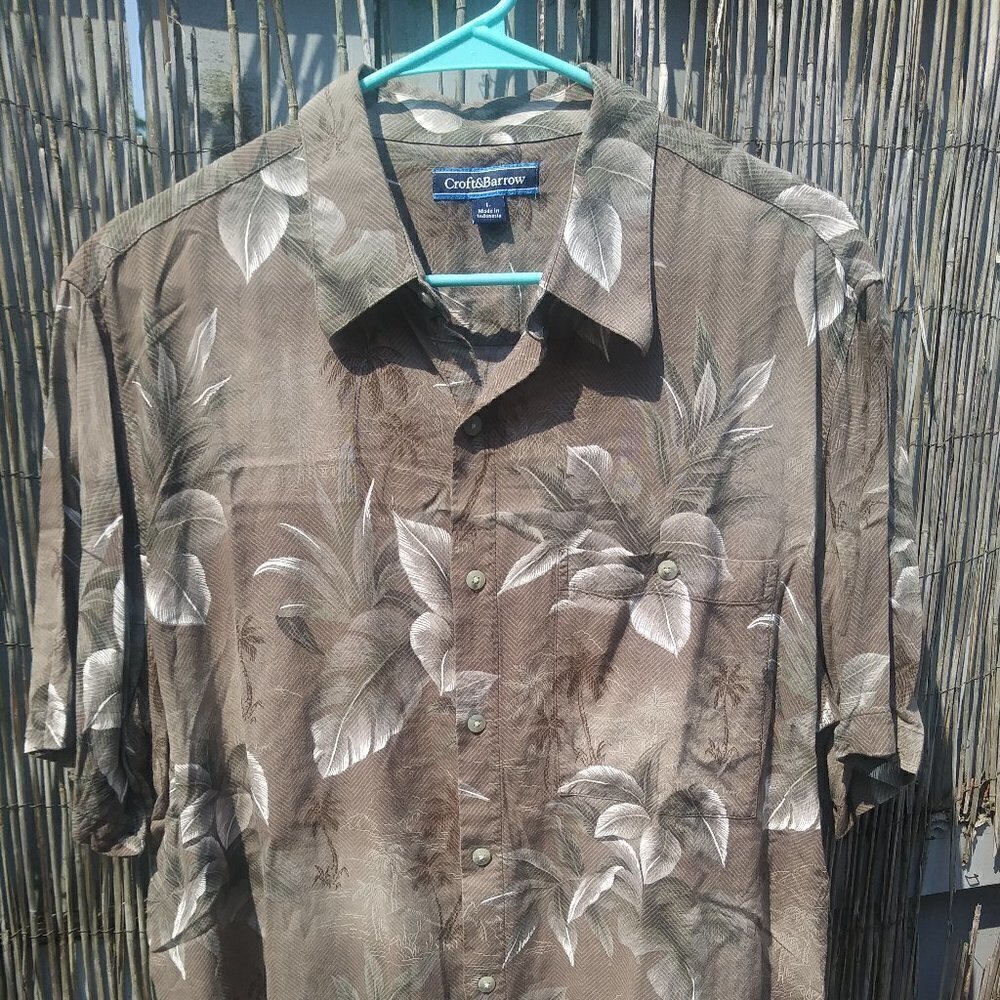 Crofts & Barrow Hawaiian Button Down Men - L